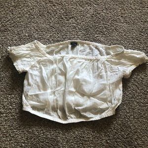Aerie White Banded Crop Top Size XS